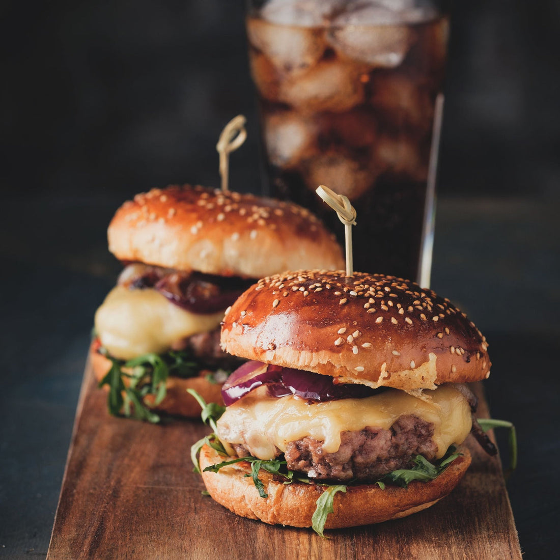 Cooked North 36 hamburger on a bun
