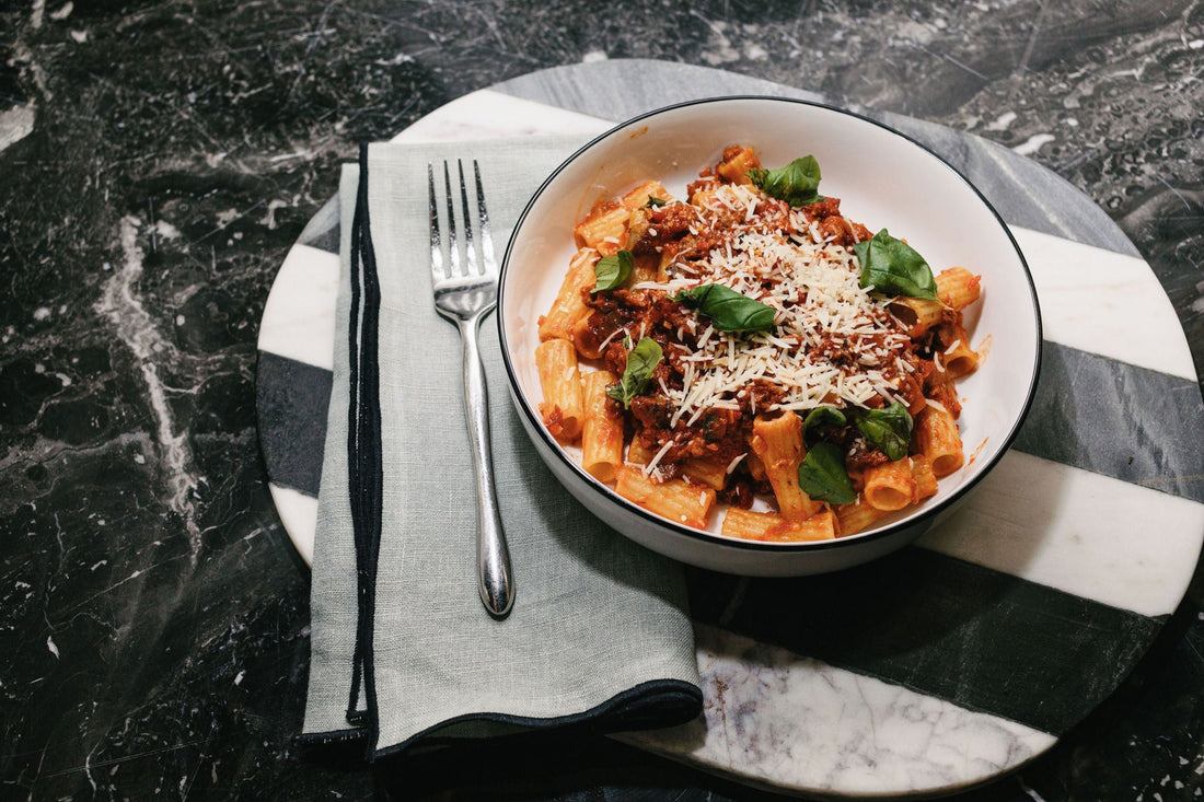 Rigatoni with Bolognese Sauce