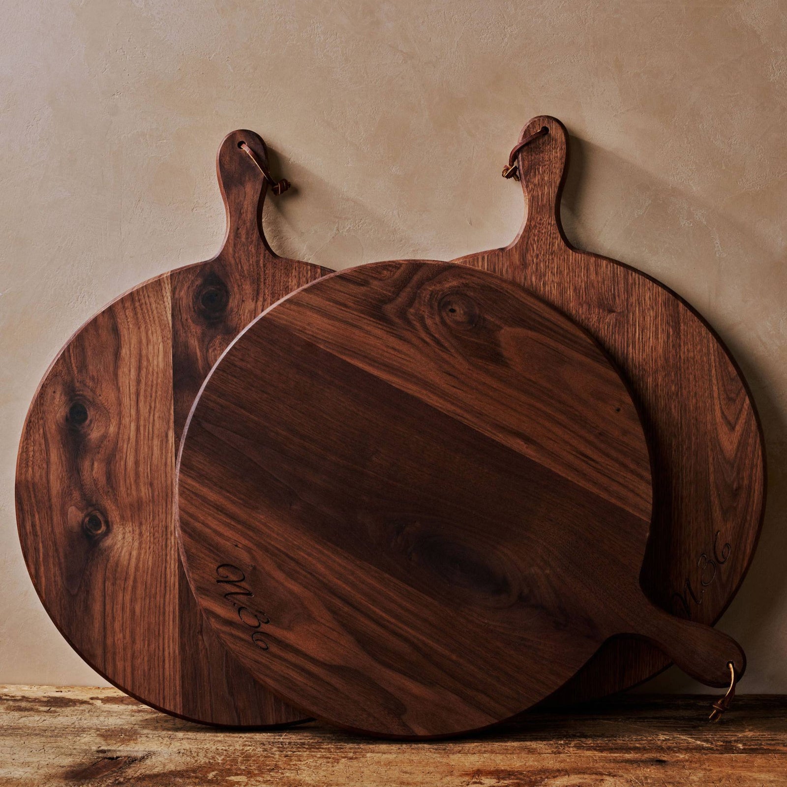 16" Diameter Round Charcuterie Board in Black Walnut