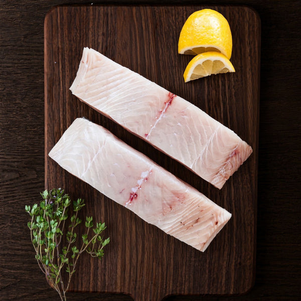 Wild Alaskan white king salmon portions