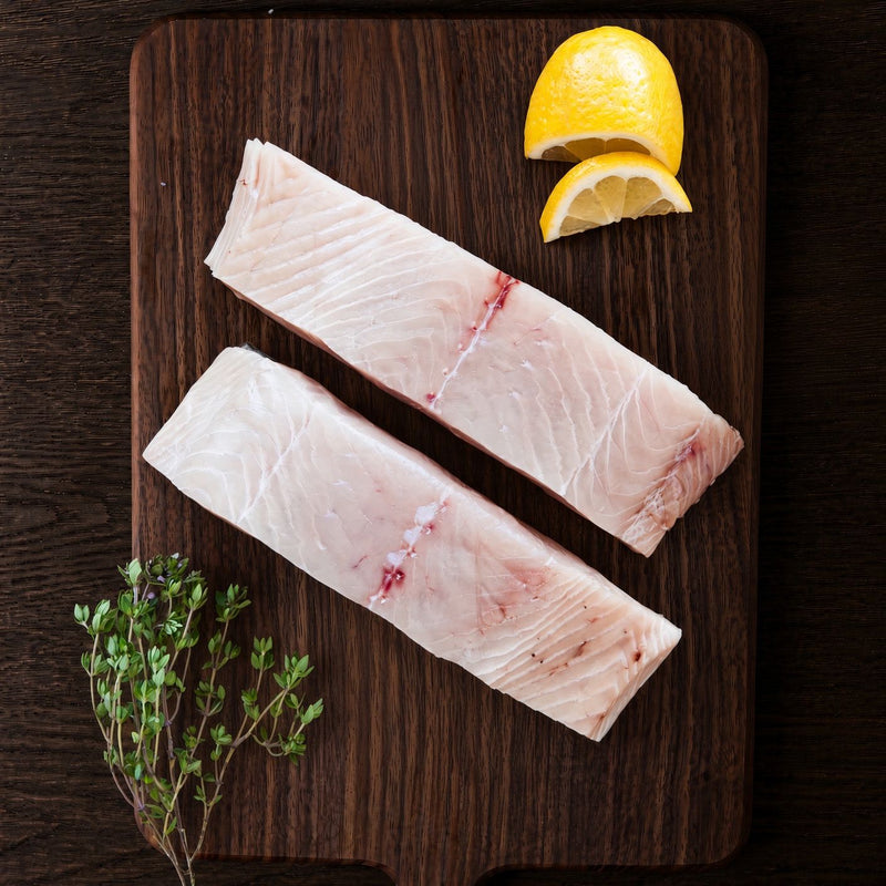Wild Alaskan white king salmon portions